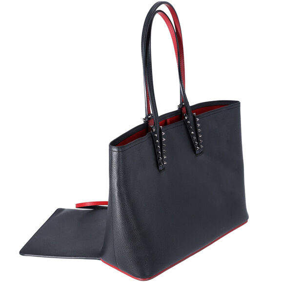 Christian Louboutin Cabata Small Tote Bag Black Leather + Pouch - Picture 5 of 7